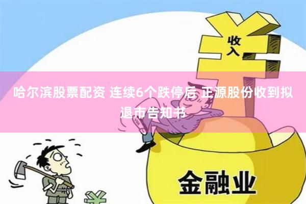 哈尔滨股票配资 连续6个跌停后 正源股份收到拟退市告知书